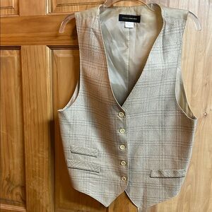 Vintage Women’s Beige Plaid Vest